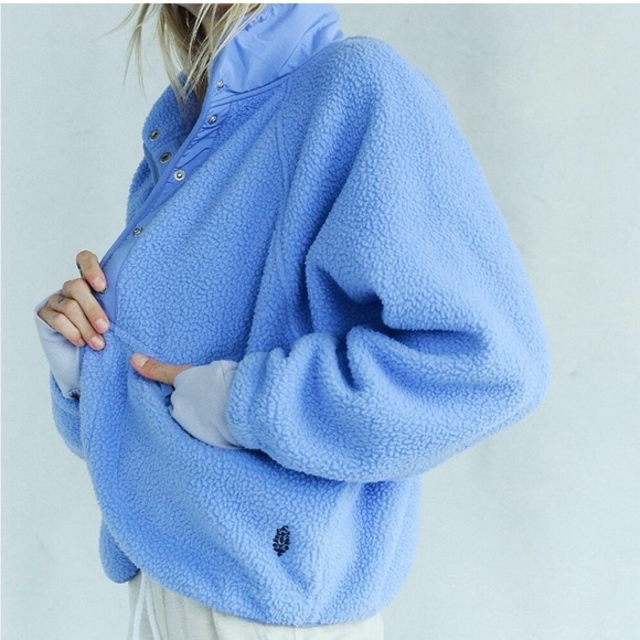 Free People Movement New Hit The Slopes Fleece Jacket blueberry - Picture 5 of 6